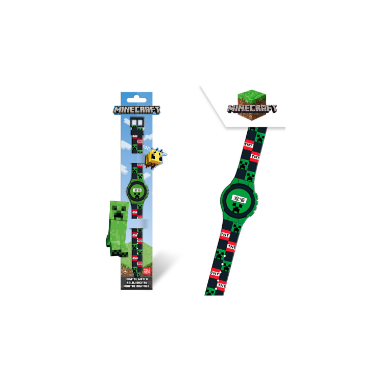 Reloj Digital Minecraft KEO2 para Niños - Estilo Gamer | Globos al Aire Tenerife