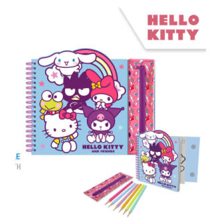 Cuaderno de Actividades con Estuche Hello Kitty - Sanrio Creativo | Globos al Aire Tenerife