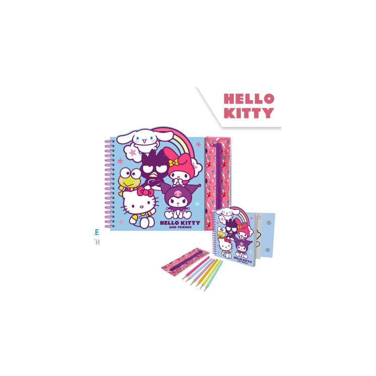 Cuaderno de Actividades con Estuche Hello Kitty - Sanrio Creativo | Globos al Aire Tenerife