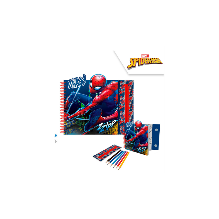 Cuaderno de Actividades con Estuche Spiderman - Marvel | Globos al Aire Tenerife