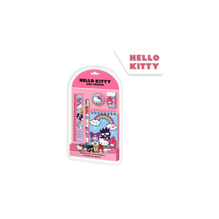 Set de Papelería 5 Piezas Hello Kitty - Sanrio Escolar | Globos al Aire Tenerife