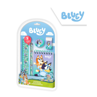 Set de Papelería 5 Piezas Bluey - Escolar Infantil | Globos al Aire Tenerife