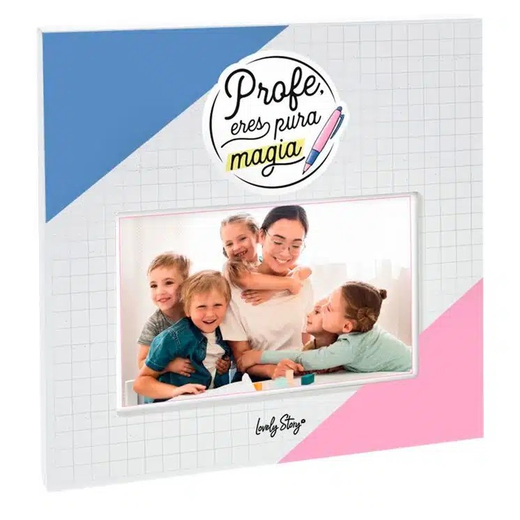 Marco de Fotos Lámina Profe, Eres Pura Magia - Regalo Original | Globos al Aire Tenerife