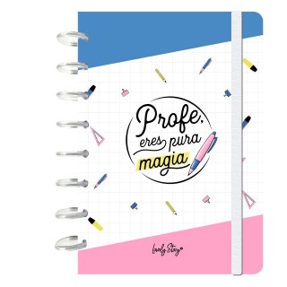 Cuaderno A5 Profe, Eres Pura Magia - Regalo Inspirador | Globos al Aire Tenerife