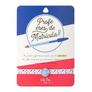 Pulsera Profe Eres de Matrícula - Regalo Bonito para Profesora | Globos al Aire Tenerife