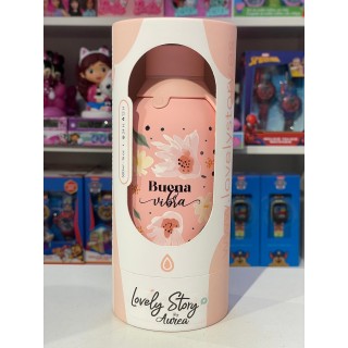 Botella Térmica 500ml Buena Vibra - Rosa | Globos al Aire Tenerife
