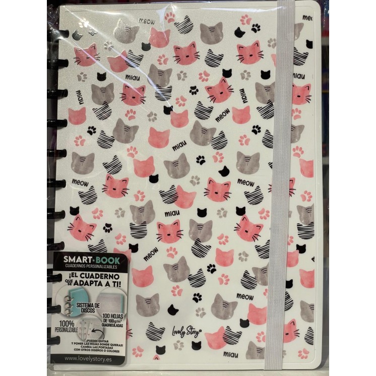Libreta A4 100 Hojas Ice “Miau” - Papelería Felina | Globos al Aire Tenerife