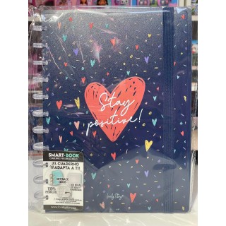 Libreta A4 100 Hojas Dark Blue “Stay positive” | Globos al Aire Tenerife