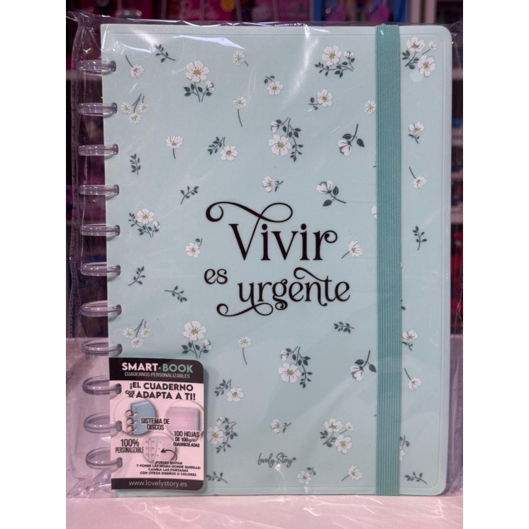 Libreta A4 100 Hojas Mint “Vivir es urgente” | Globos al Aire Tenerife