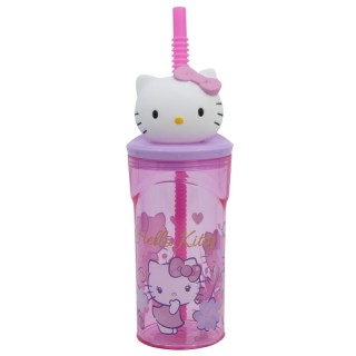 Vaso 3D Hello Kitty 360ml | Con figurita en la tapa