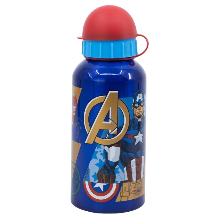 Botella Aluminio Avengers 400ml | Diseño Seven Wonders