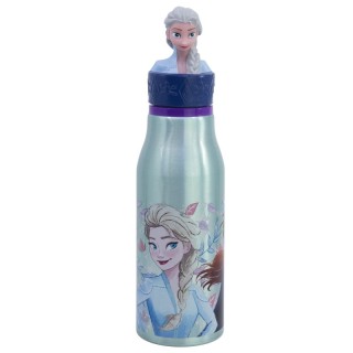 Botella 3D Frozen Snowy Tale 690ml | Aluminio con figurita
