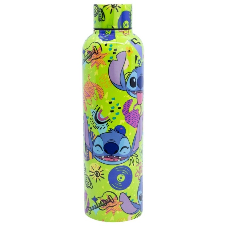 Botella termo antivuelco 515ml Stitch | Acero inoxidable y segura