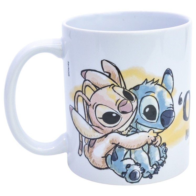 Taza cerámica 325ml Stitch y Angel | Diseño Ohana Disney