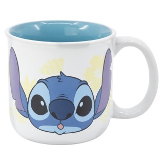 Taza cerámica 400ml Stitch Palms | Diseño tropical Disney