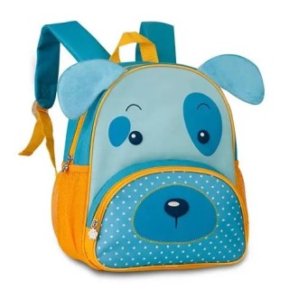 Mochila infantil Cachorrinho azul 13" | Diseño perrito cómodo