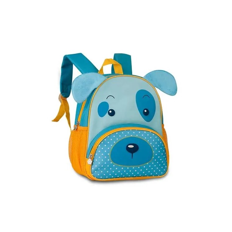 Mochila infantil Cachorrinho azul 13" | Diseño perrito cómodo