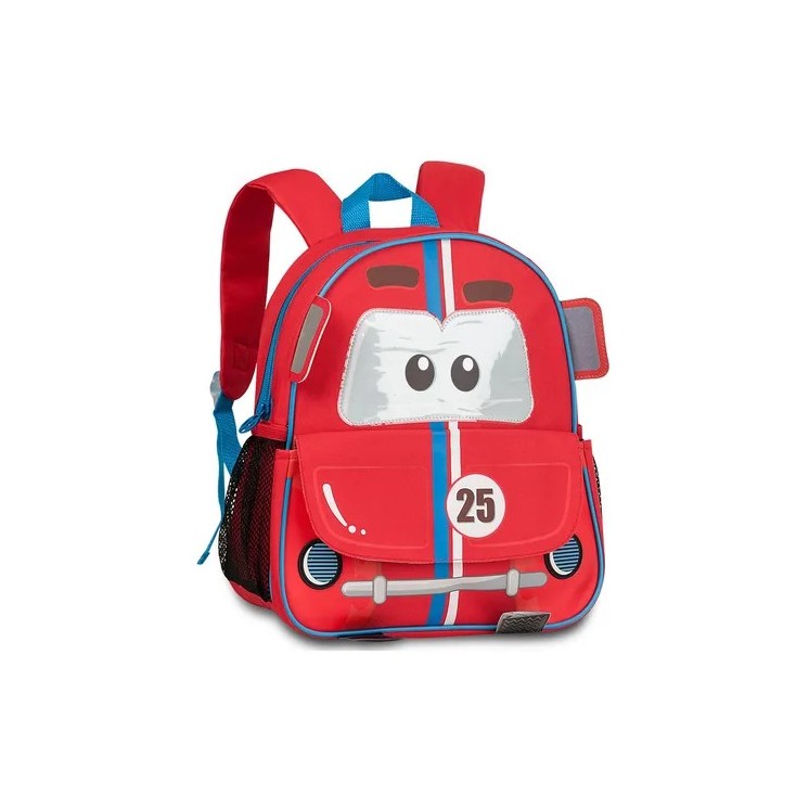 Mochila infantil Carrinho vermelho 13" | Mochila coche roja para niños