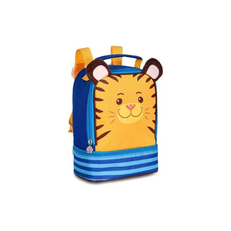 Lancheira infantil Tigre 9" | Merendera térmica divertida para niños