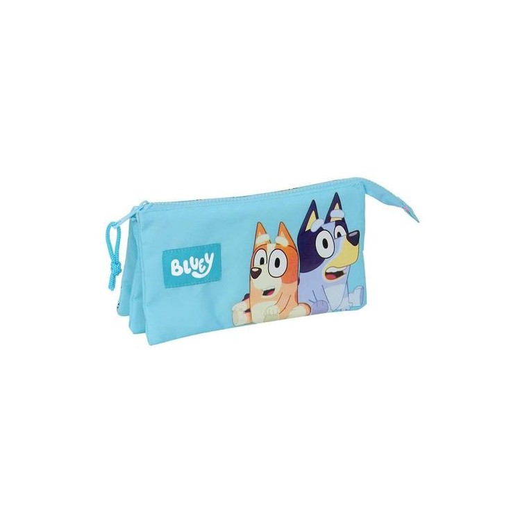 Portatodo triple Bluey Miniplay | Estuche escolar divertido