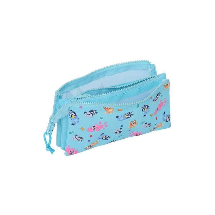 Portatodo triple Bluey Miniplay | Estuche escolar divertido