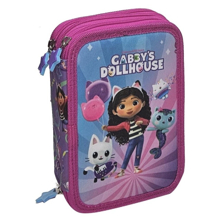 Plumier 3 cremalleras Gabby Doll Dance | Estuche escolar divertido