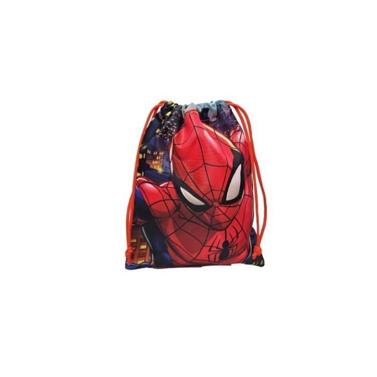 Saquito merendero Spiderman City | Práctico y ligero