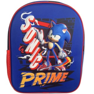Mochila mediana 3D Sonic Prime | Relieve espectacular y diseño único