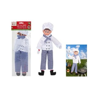 Ropa de Chef para Elfo Travieso de Navidad | Disfraz Miniatura