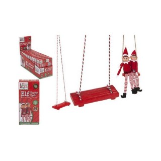 Columpio para Elfo Travieso de Navidad | Accesorio Miniatura Navideño
