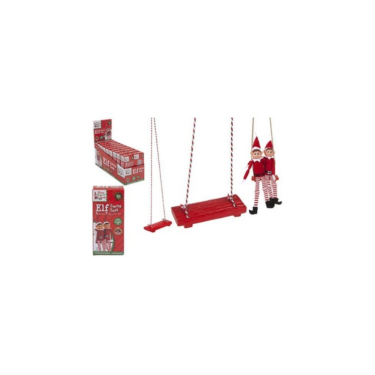 Columpio para Elfo Travieso de Navidad | Accesorio Miniatura Navideño