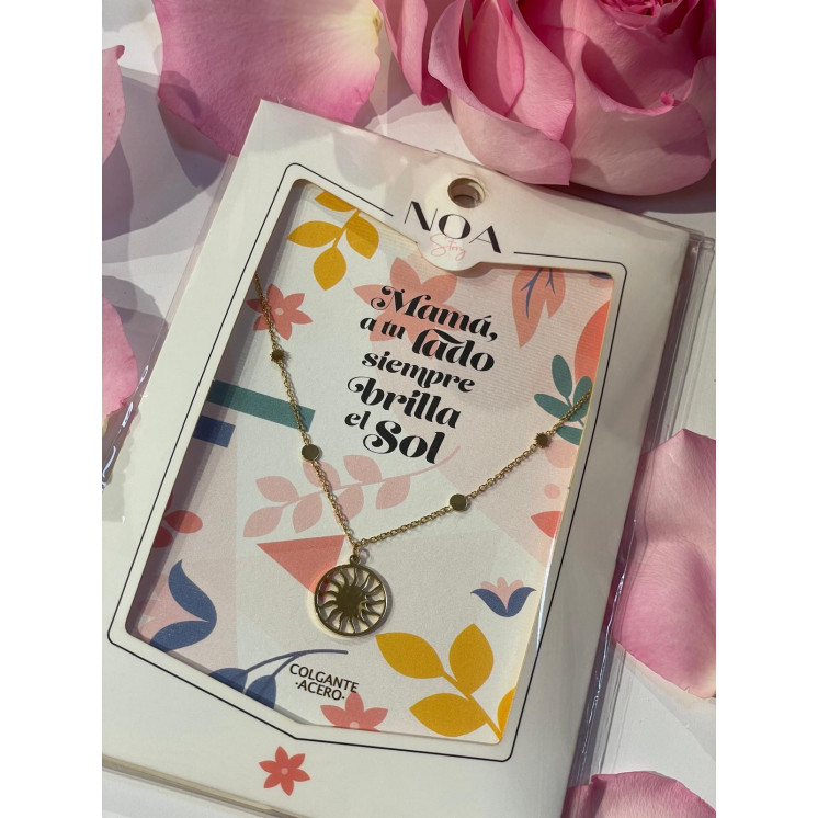 Colgante acero "Mamá Sol" – Elegante y simbólico regalo para mamá