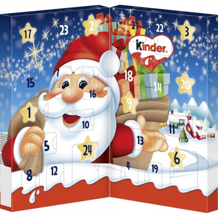 Calendario Kinder Formato Libro Pequeño | 24 Chocolatinas Kinder | Globos al Aire