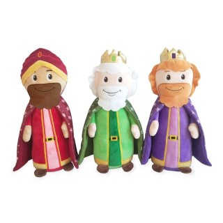 Peluche Reyes Magos 35 cm | 3 modelos grandes y suaves
