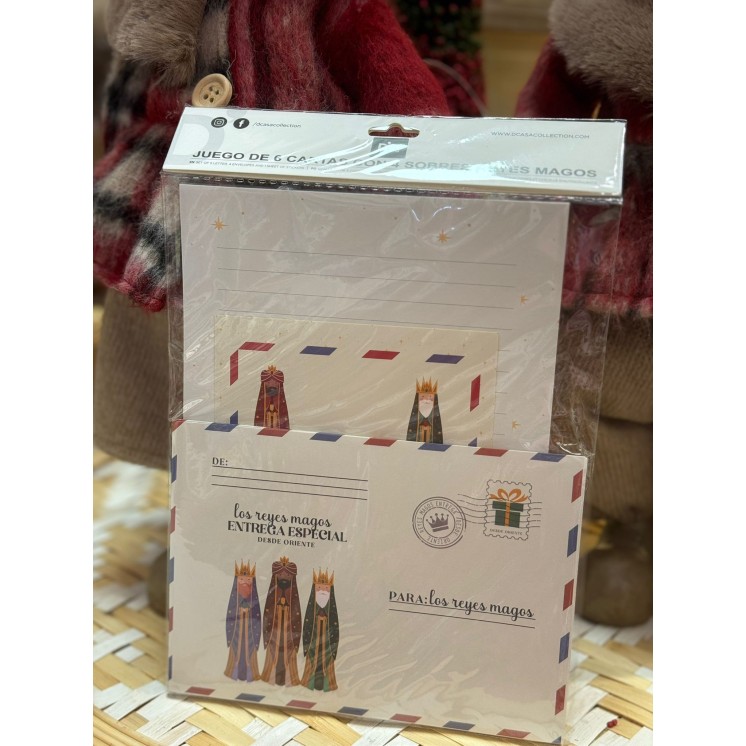 Cartas Reyes Magos | Juego 6 cartas + 4 sobres para niños