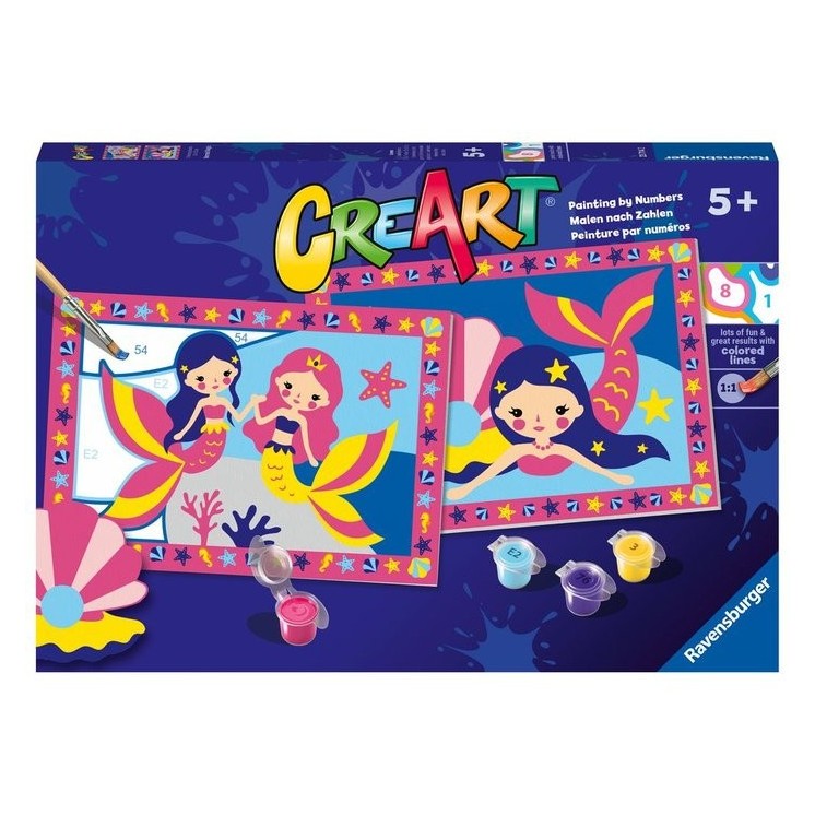 Puzzle para Colorear Creart Serie Junior Sirena | Actividad creativa para niños