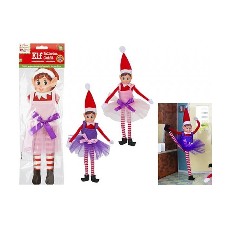 Elfo Bailarina Outfit | Accesorio navideño en polybag