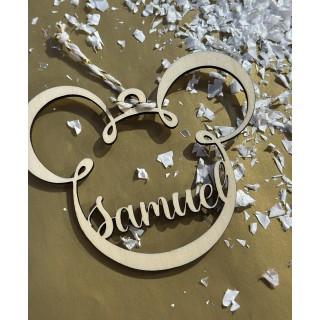 Bola de Madera Personalizada Mickey | Regalo y Decoración Única