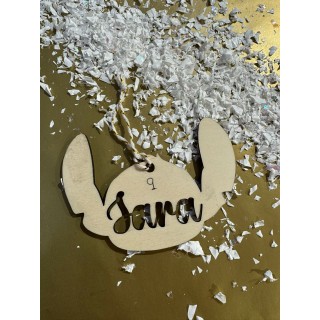 Bola de Madera Personalizada Stitch | Regalo y Decoración Única