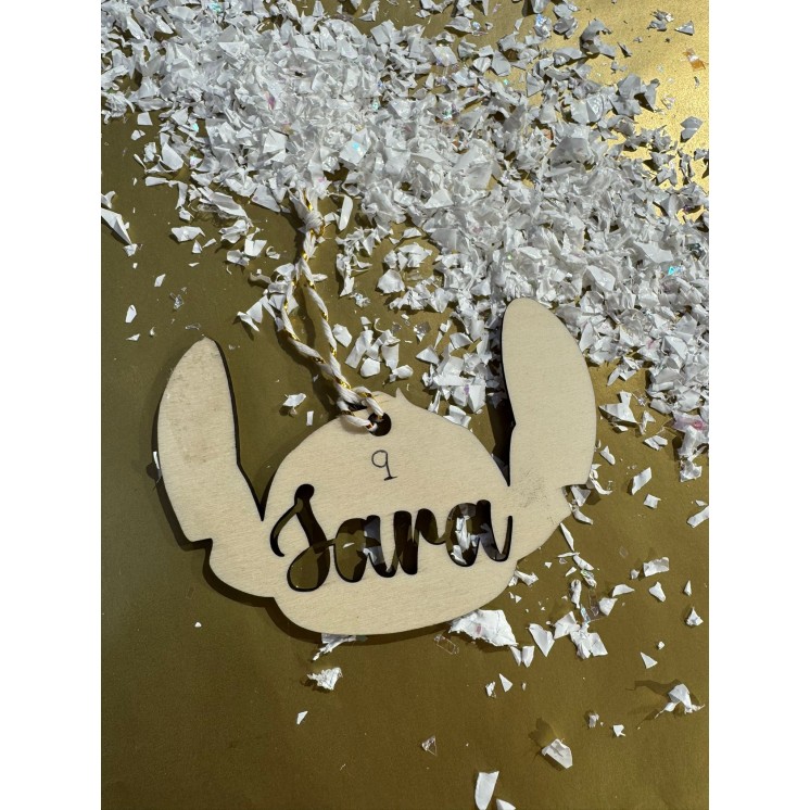 Bola de Madera Personalizada Stitch | Regalo y Decoración Única