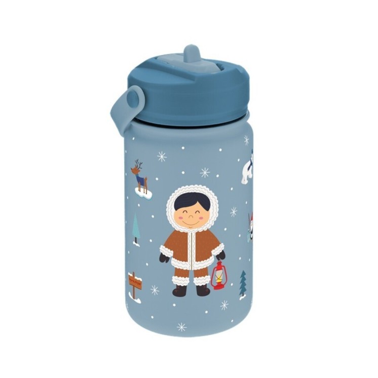 Botella Térmica Infantil Boy Polar Friends 330ml | Petrol Blue