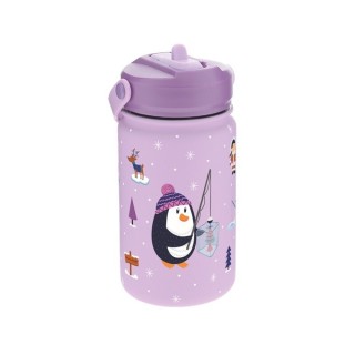 Botella Térmica Infantil 330ml Lilac | Penguin Polar Friends