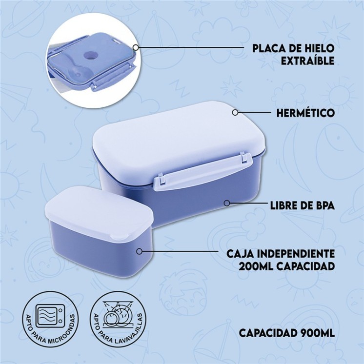 Tupper Hermético 900ml Sky | Seal Polar Friends