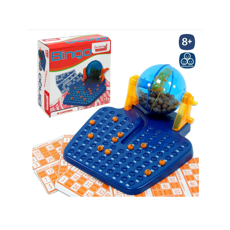 Bingo 48 Cartones y 120 Fichas | Juego Clásico Familiar