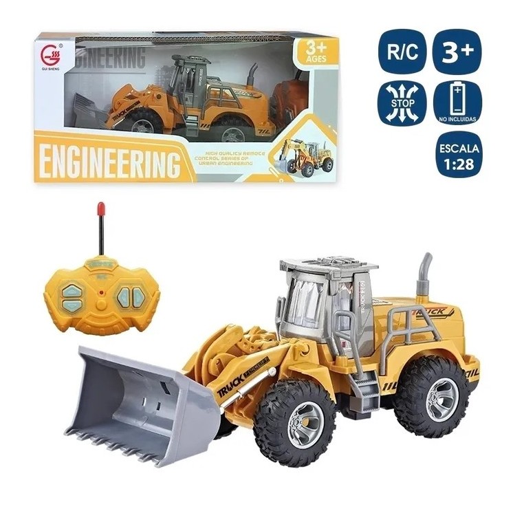 R/C Pala Excavadora 23x8,8x9,5 cm | Juguete Vehículo Construcción