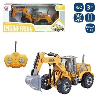 R/C Retro Excavadora 22,5x8,8x10 cm | Vehículo Construcción Infantil
