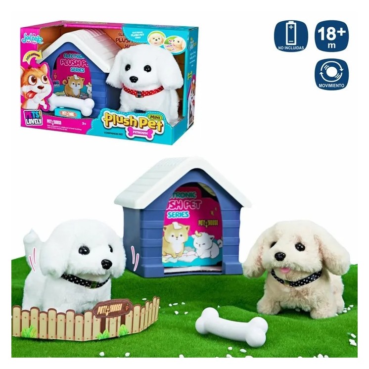 Mascota Perro Andador 20 cm 2 Colores | Juguete Interactivo Infantil