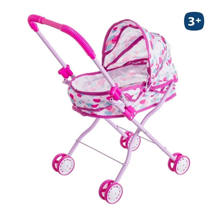 Carrito de Muñeca Capota Plegable 28x50x55 cm | Juguete Infantil