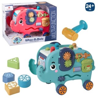 Elefante de Arrastre con Actividades 26x14x17 cm 2 Colores | Juguete Educativo Elefante de Arrastre con Actividades 26x14x17 cm 2 Colores | Juguete Educativo
