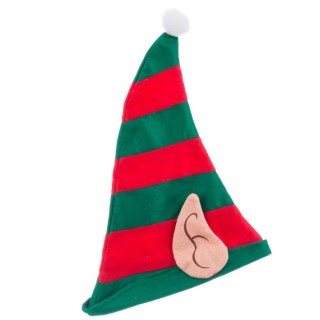 Gorro Elfo Poliéster 42x35 cm | Accesorio Navideño